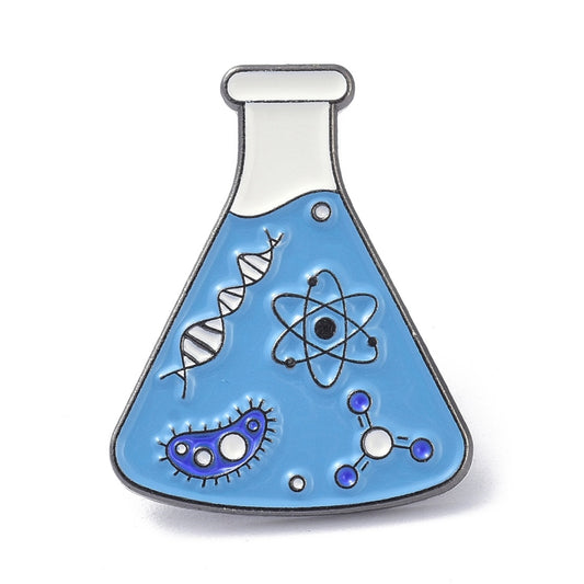 Blue Becker science symbols enamel pin