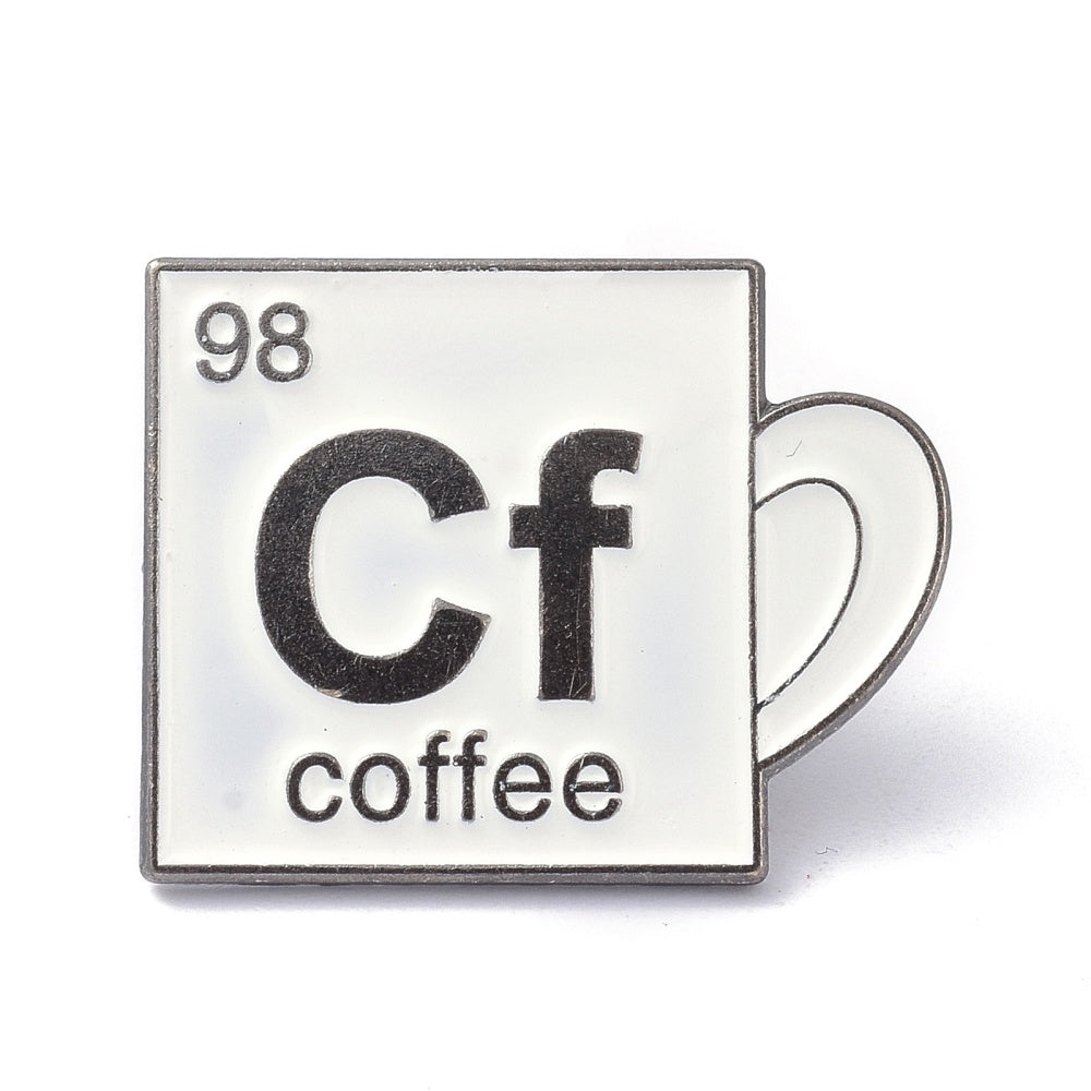 Coffee element cup enamel pin