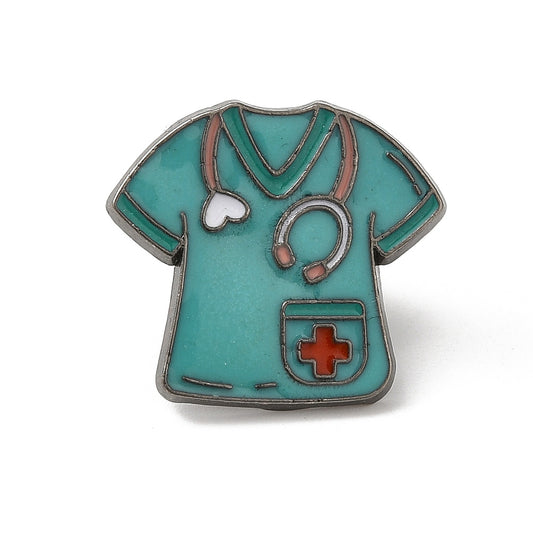 Medical dental scrubs enamel pin