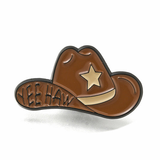 Sheriff cowboy hat enamel pin