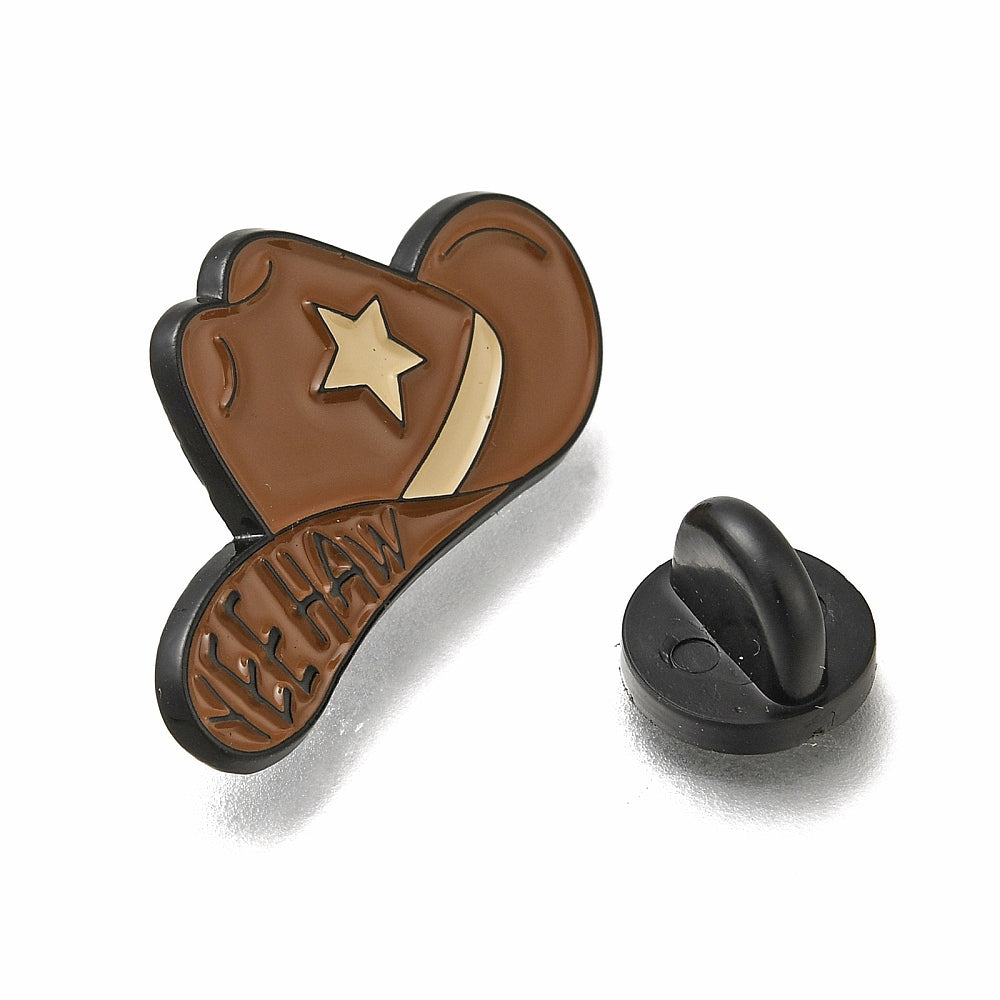 Sheriff cowboy hat enamel pin