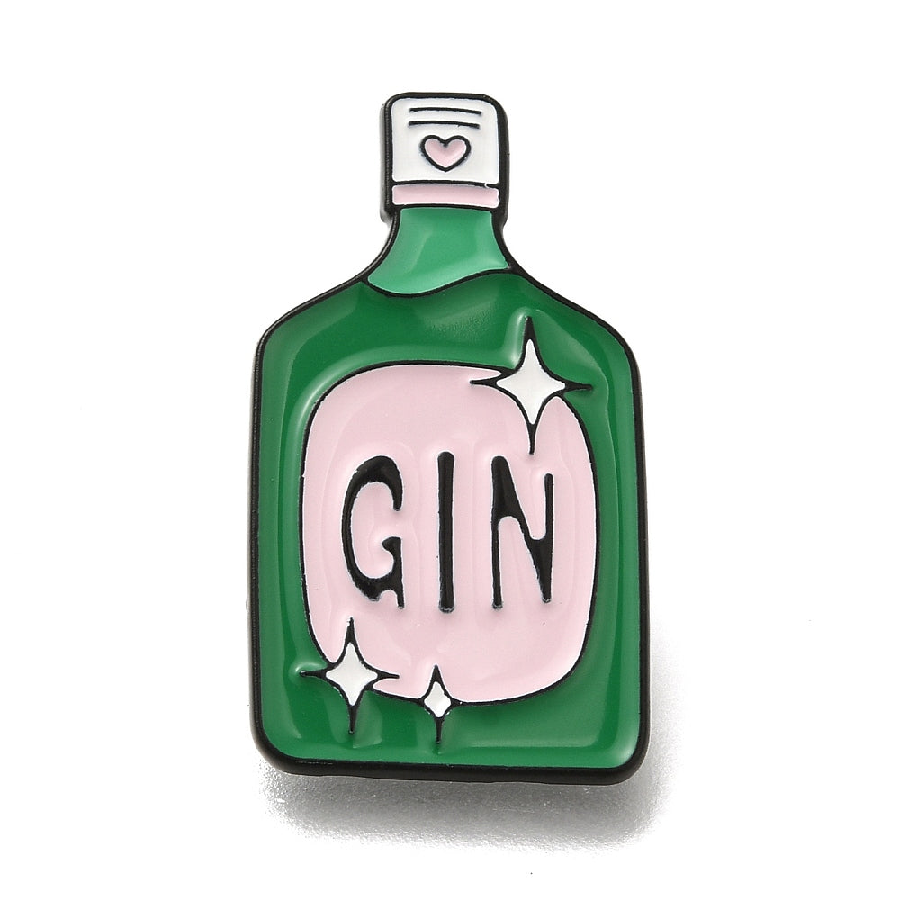 'GIN' bottle enamel pin