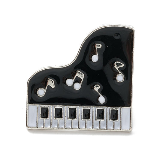 Grand piano enamel pin