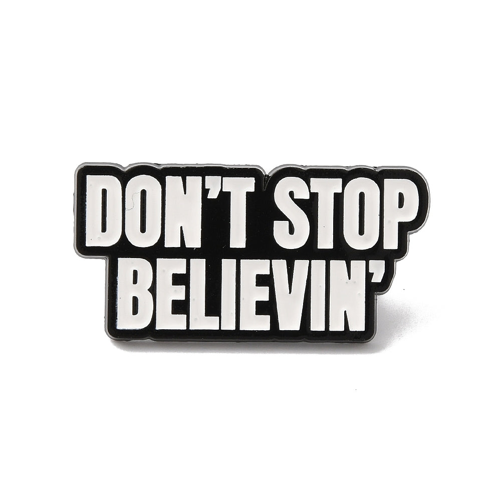 'Don't stop believin'' enamel pin