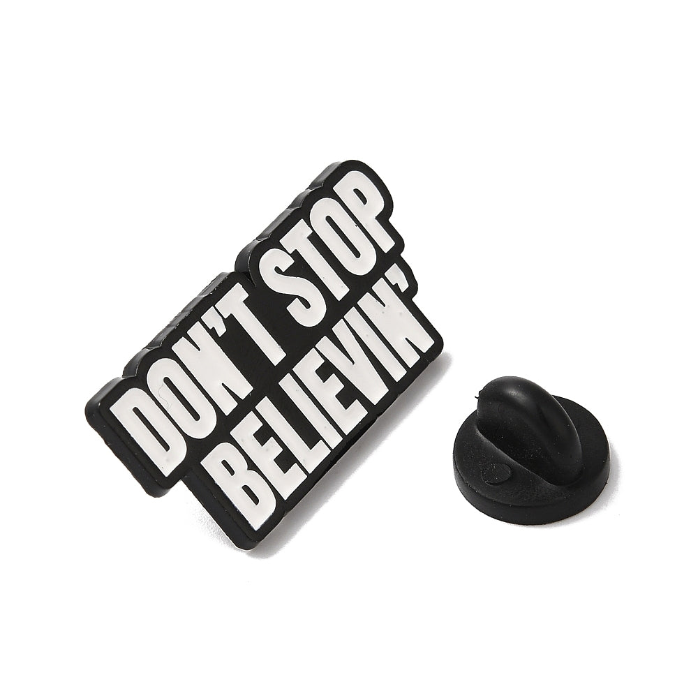 'Don't stop believin'' enamel pin