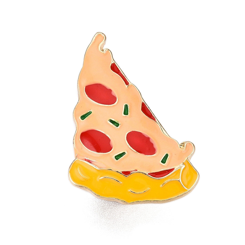 Slice of pizza enamel pin