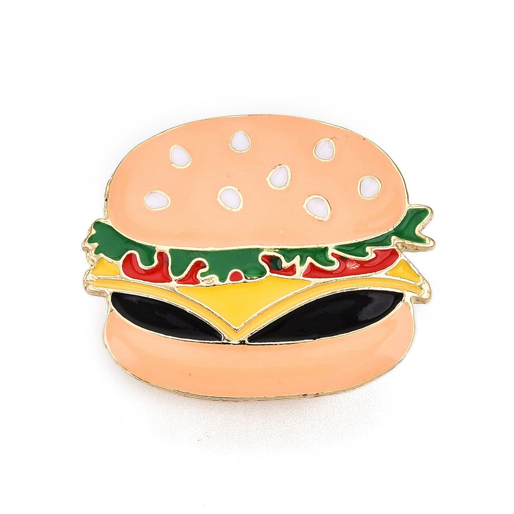 Cheese burger enamel pin