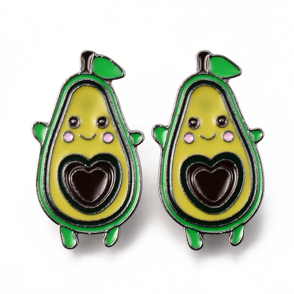 Smiling avocado enamel pin