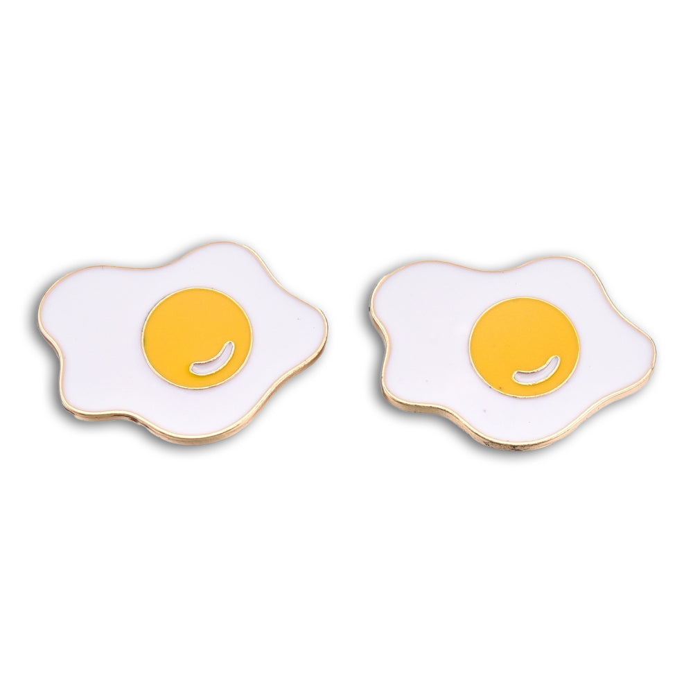 Fried egg enamel pin