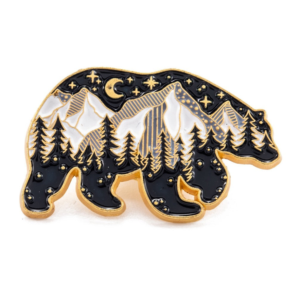 Mountain bear enamel pin