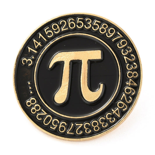 Pi enamel pin