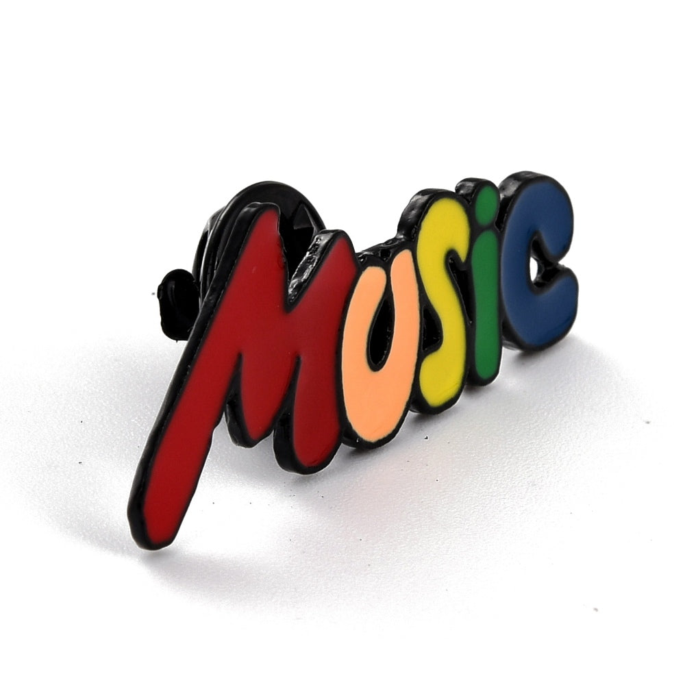 Music word enamel pin