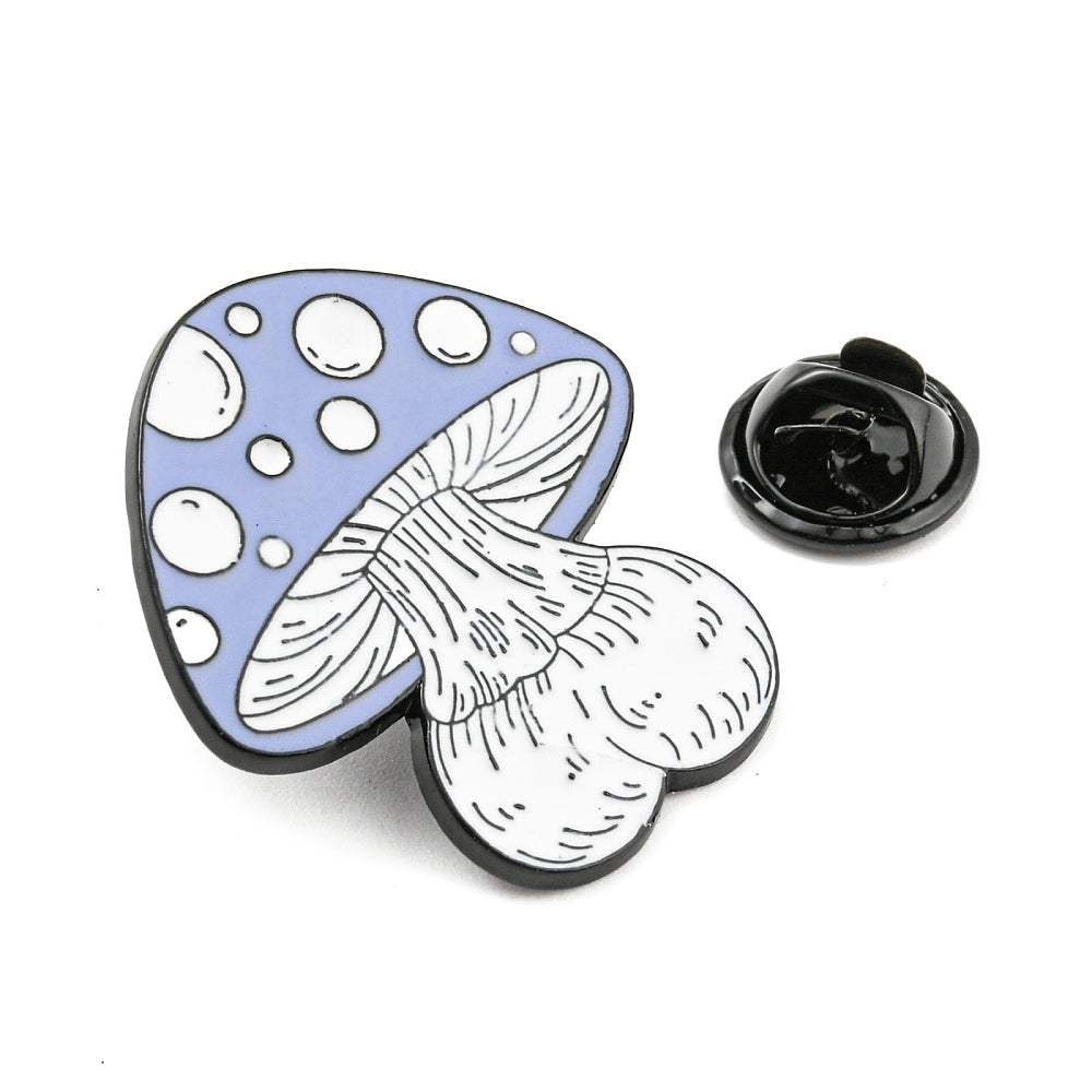 Mushroom elf balls enamel pin