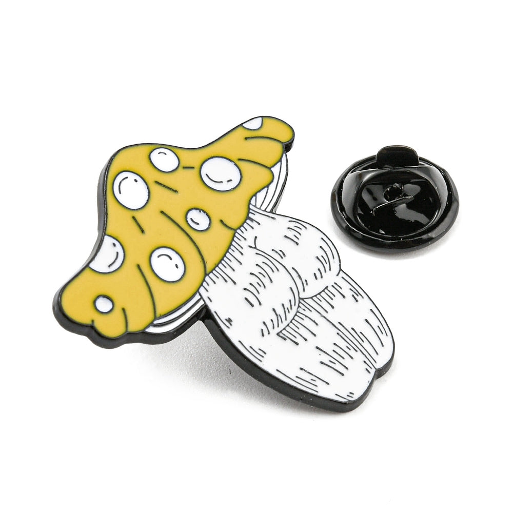 Mushroom elf butt enamel pin