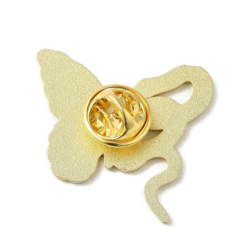 Snake butterfly enamel pin