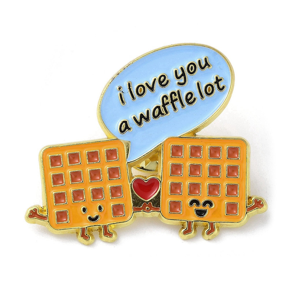 'I love you a waffle lot' enamel pin