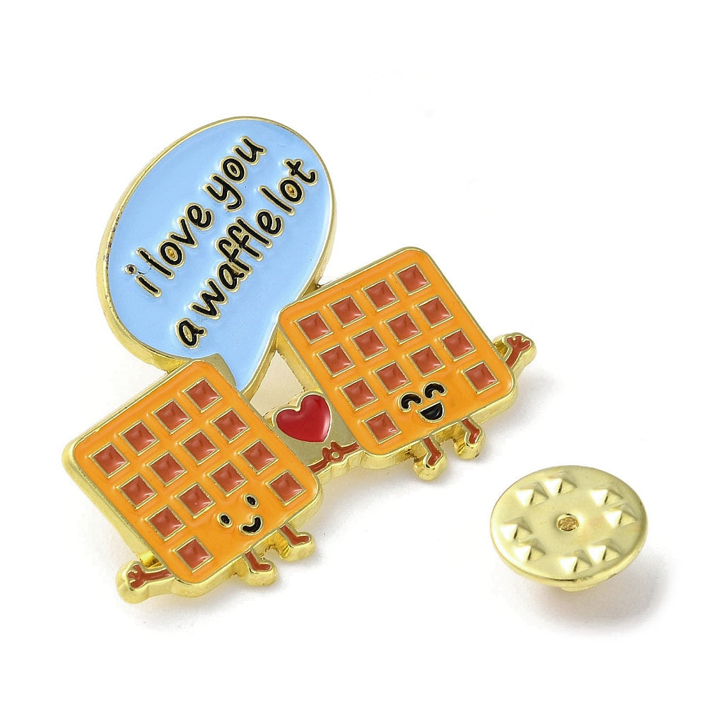 'I love you a waffle lot' enamel pin