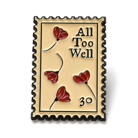 'All too well' stamp enamel pin