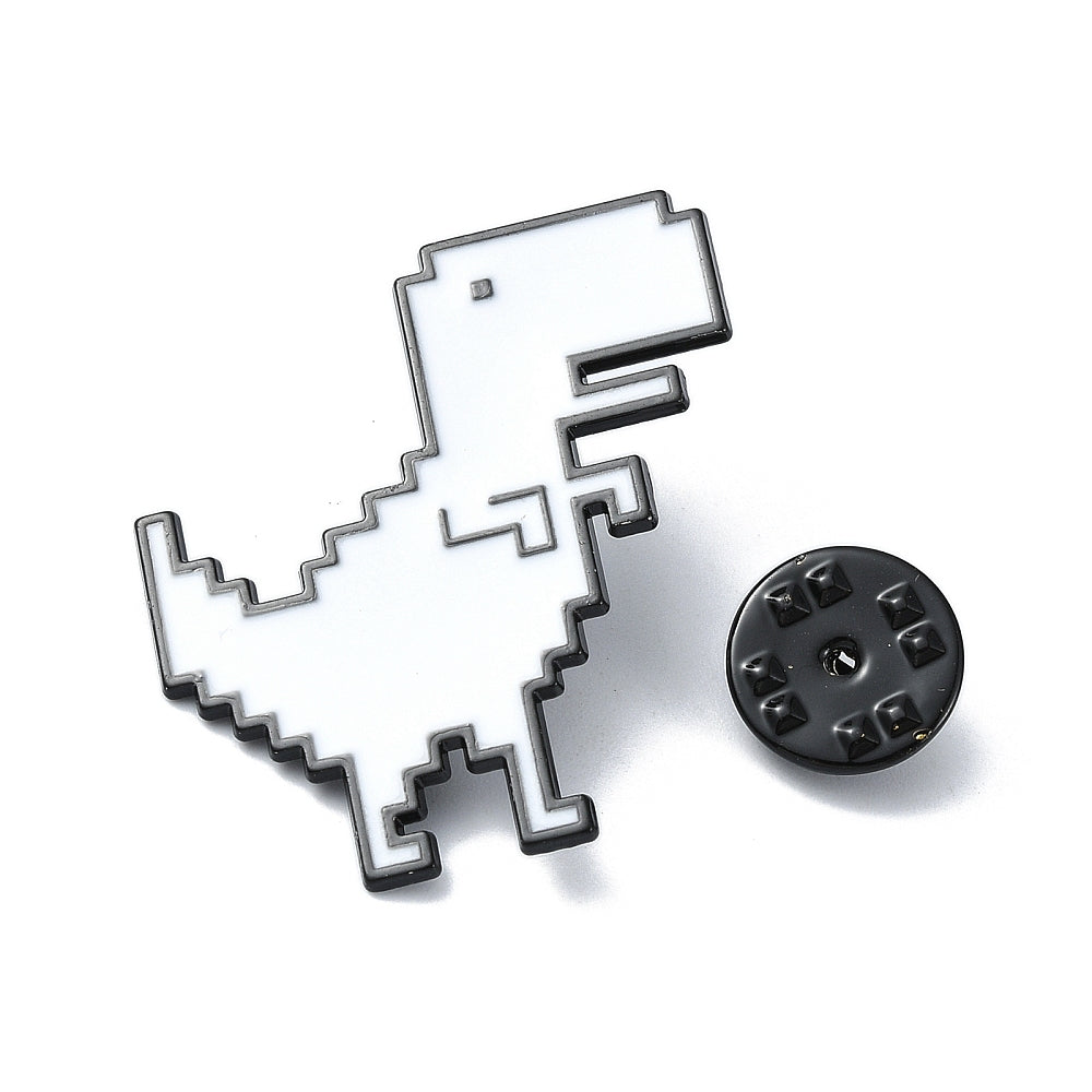 Error dinosaur enamel pin