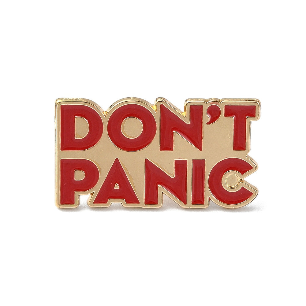 'DON'T PANIC' enamel pin