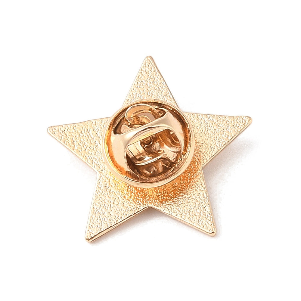 Gold star 'didn't get drunk today' enamel pin