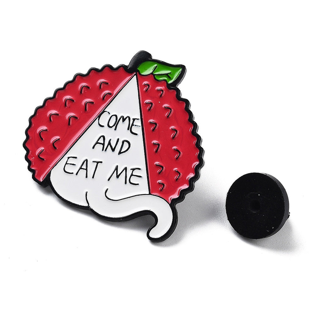 'Come and eat me' enamel pin