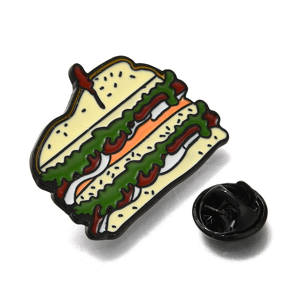 Sandwich enamel pin