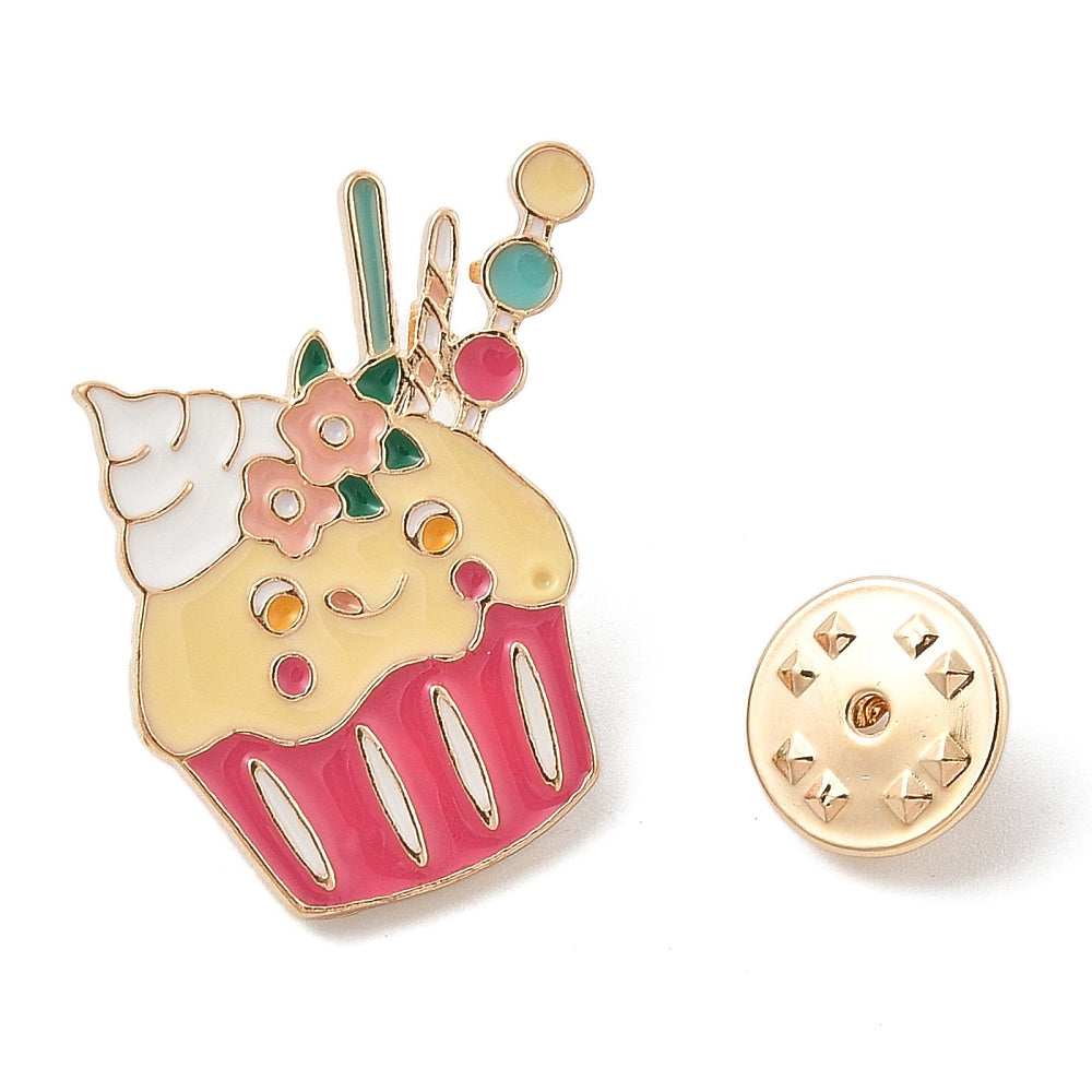 Cupcake muffin enamel pin