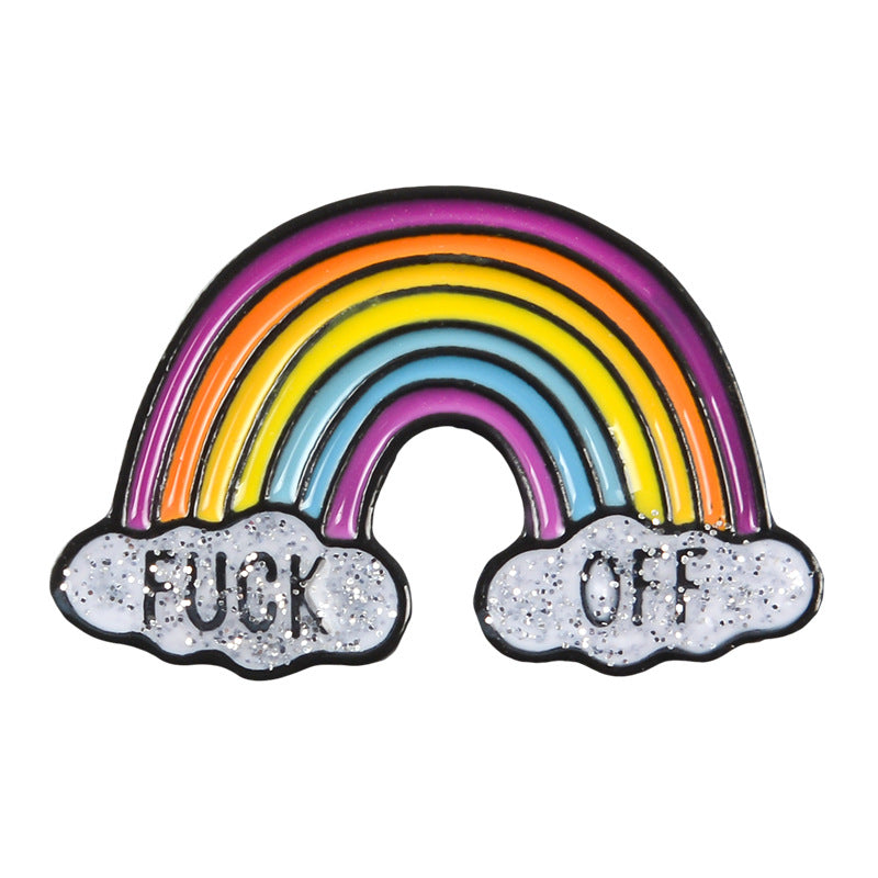 'F*ck Off' rainbow enamel pin