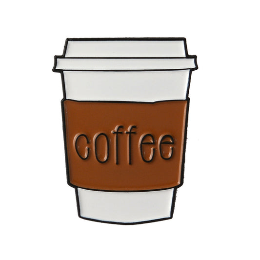 Coffee cup enamel pin