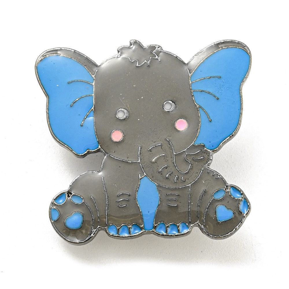 Grey elephant enamel pin