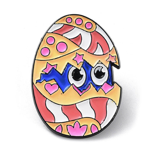 Easter egg eyes enamel pin