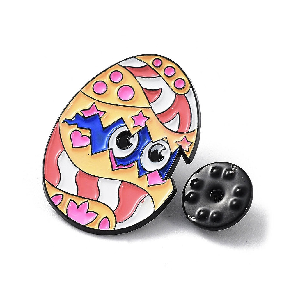 Easter egg eyes enamel pin