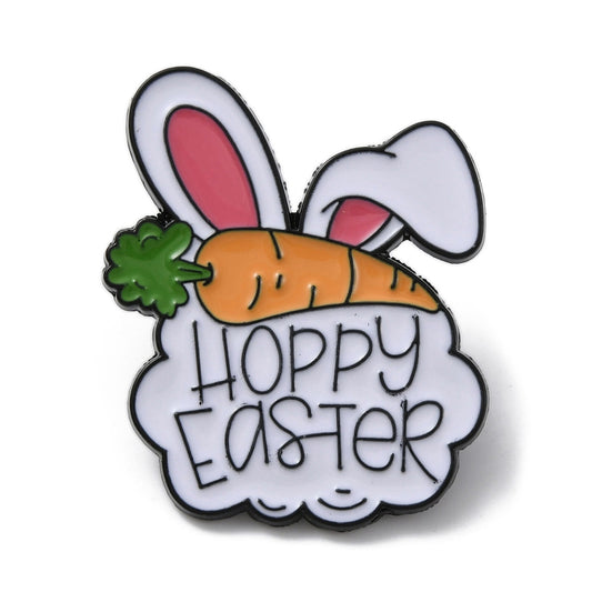 Easter bunny ears 'Hoppy Easter' enamel pin