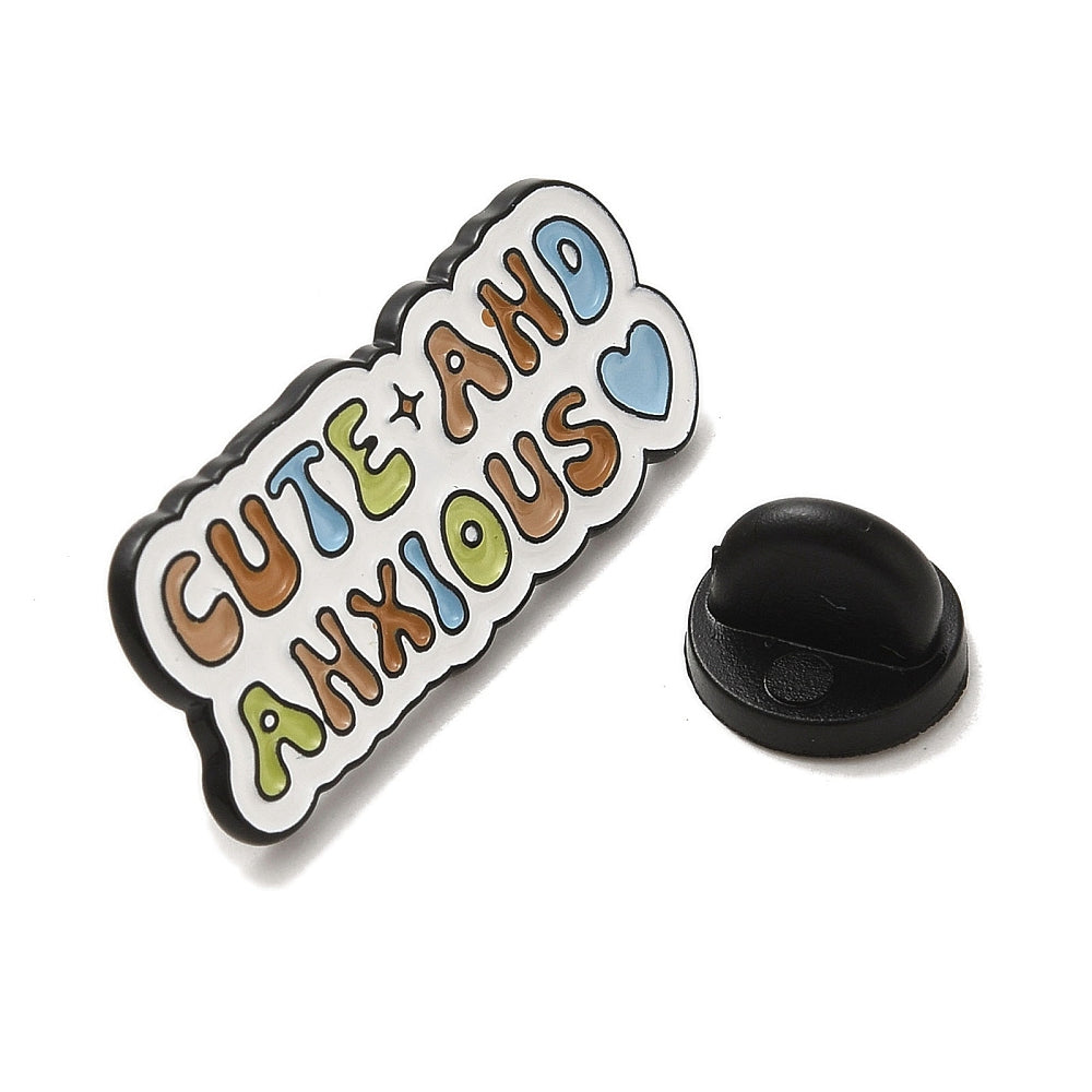 'Cute and anxious' enamel pin