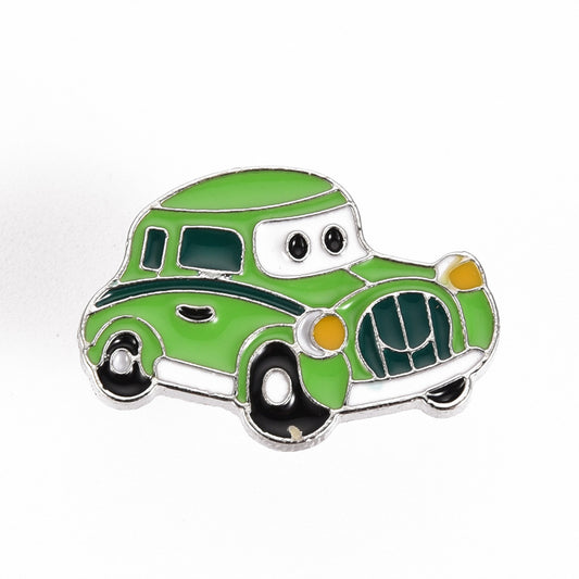 Green car enamel pin