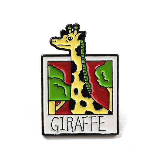 Giraffe enamel pin