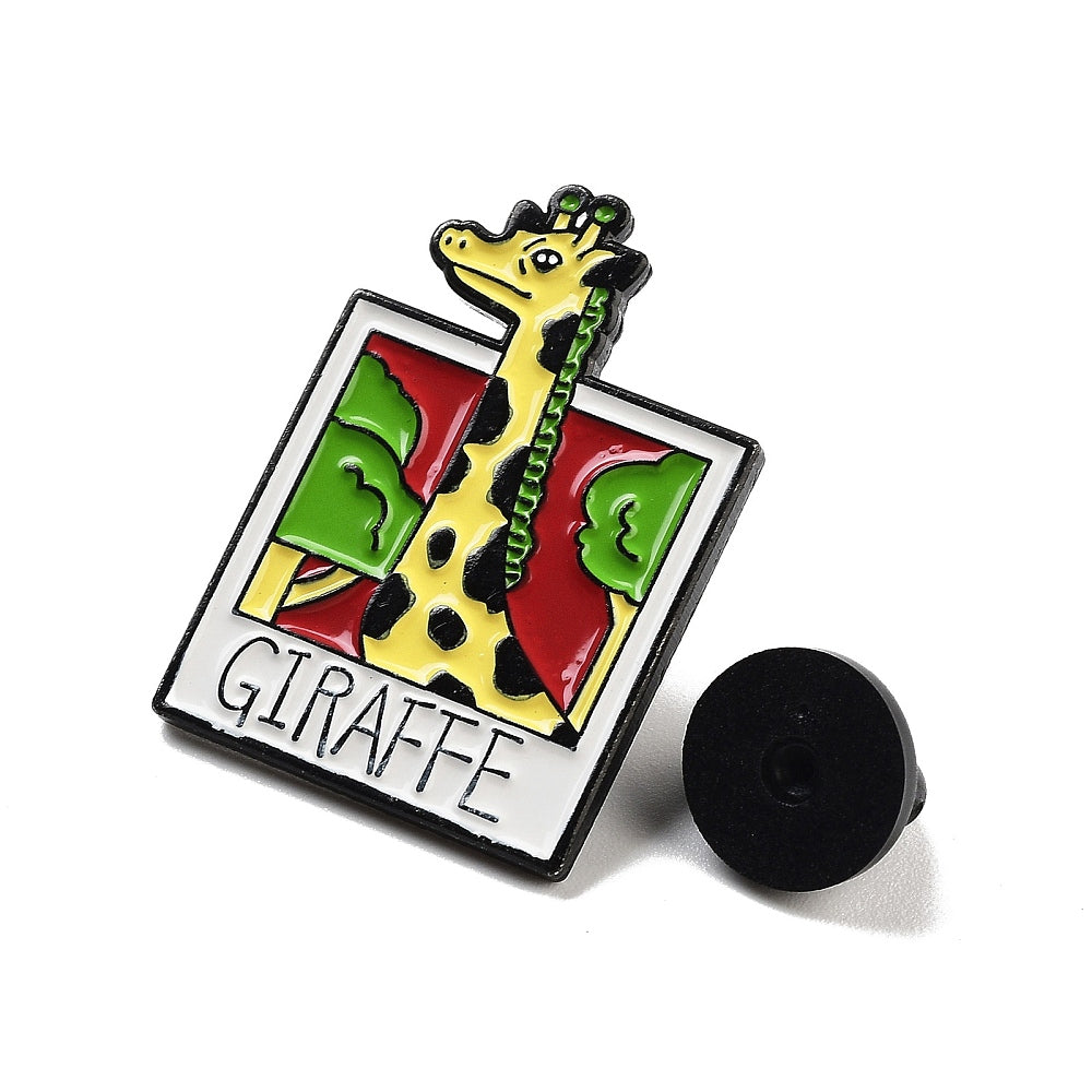 Giraffe enamel pin