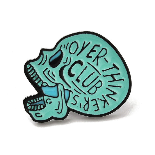 'Overthinkers club' enamel pin