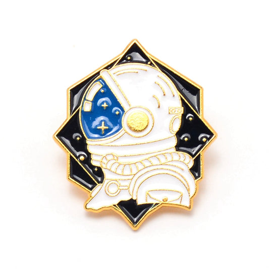 Spacesuit profile enamel pin