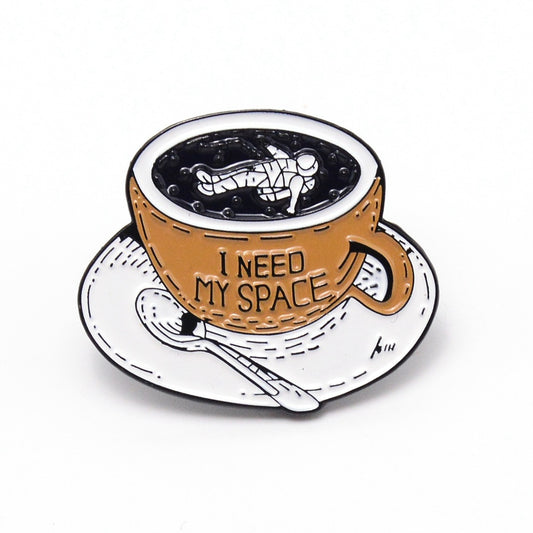 'I need my space' enamel pin