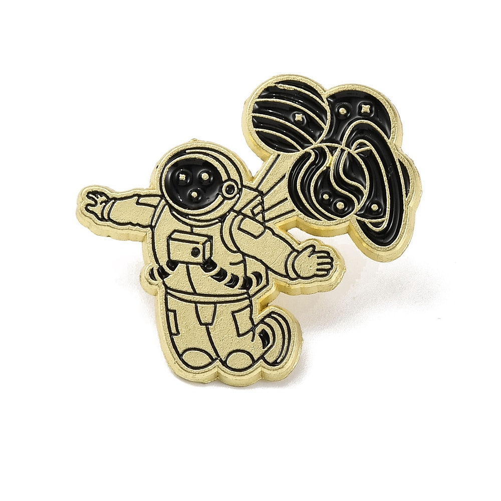 Spacesuit with balloons enamel pin