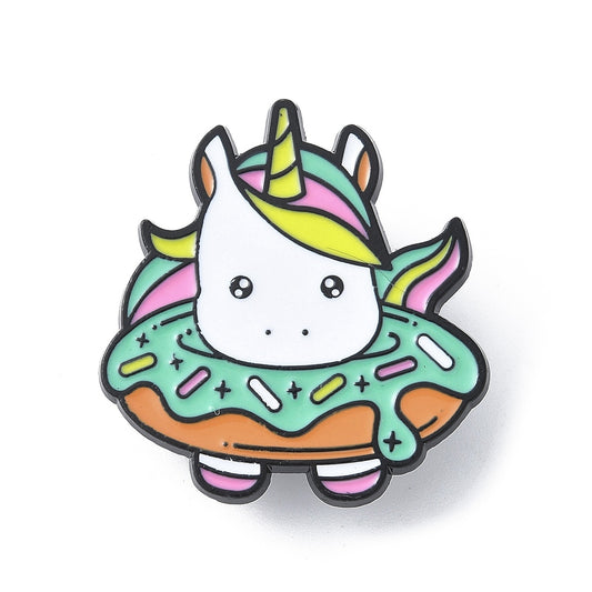 Unicorn donut enamel pin