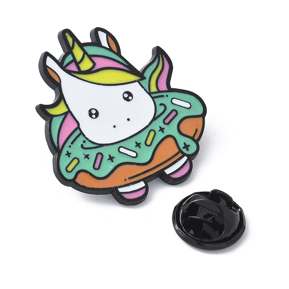 Unicorn donut enamel pin