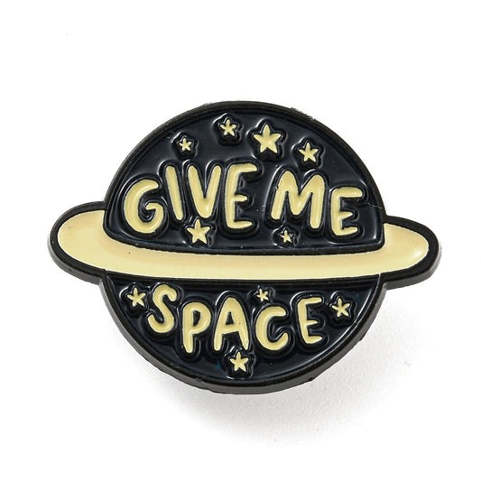 'Give me space' planet enamel pin