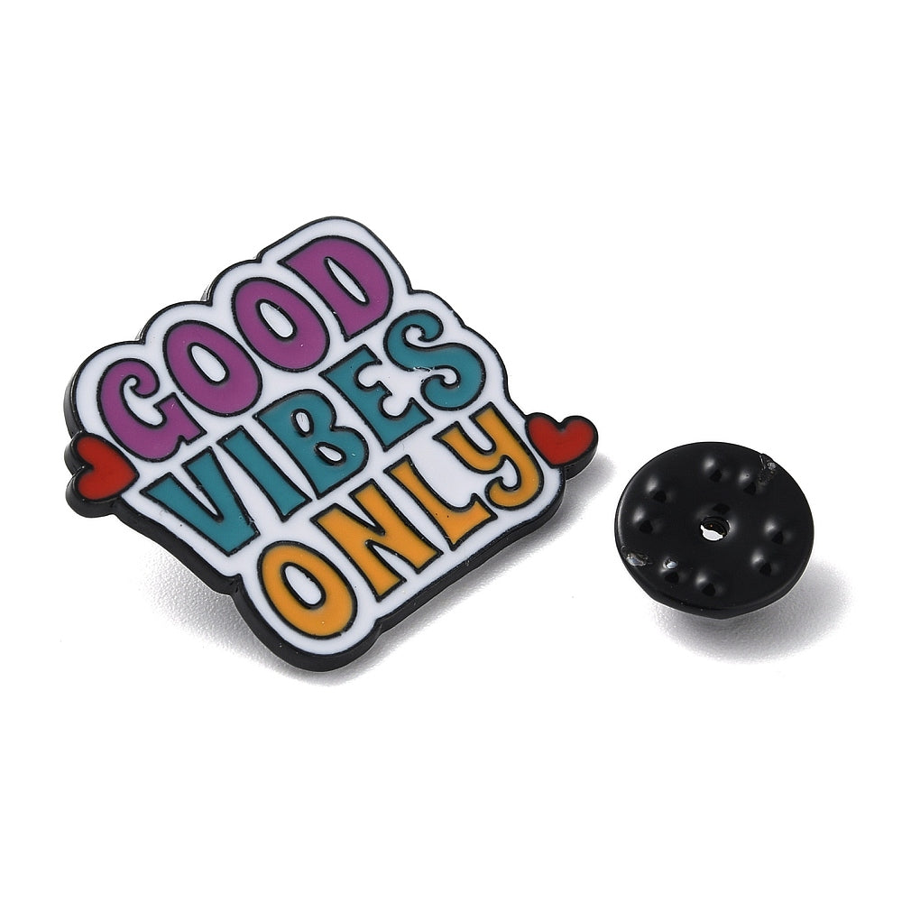 'Good vibes only' enamel pin