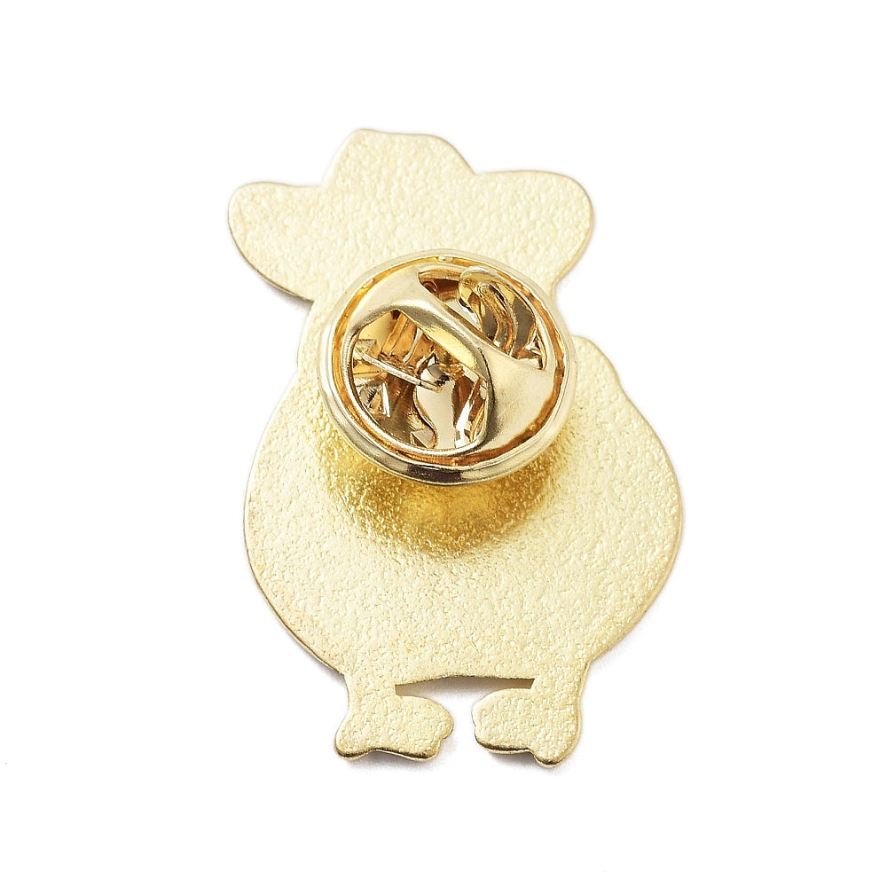 Cowboy chicken enamel pin