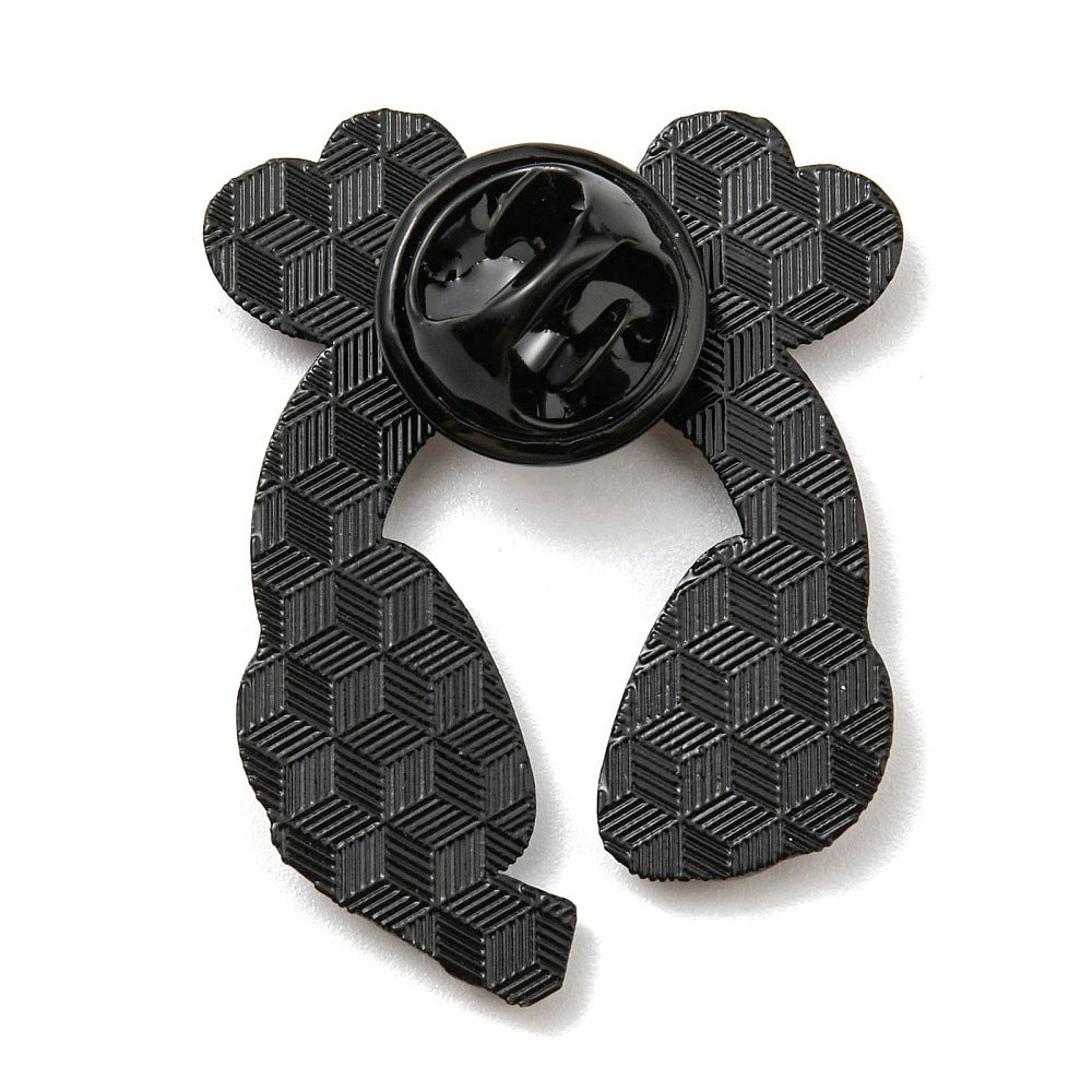 Gamer headphones with ears enamel pin