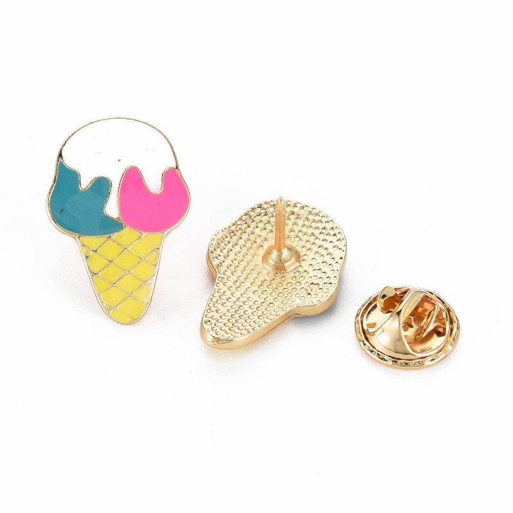 Ice cream enamel pin