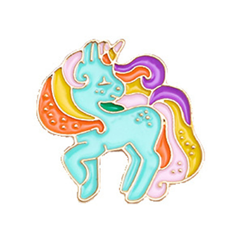 Rainbow unicorn enamel pin